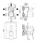 PAFFONI - Tilt Baterie pod omítku s tělesem, pro 3 spotřebiče, chrom TI019CR