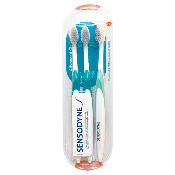 Sensodyne Advanced Clean Extra Soft zubní kartáček pro citlivé zuby, triopack