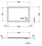 DURAVIT - Starck Slimline Sprchová vanička 120x80 cm, bílá 720121000000000