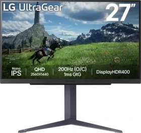 27" LG UltraGear 27GS85QX-B černá / IPS / 2560 × 1440 / 16:9 / 1000:1 / 400cd-m2 / HDMI DP / VESA (27GS85QX-B.AEU)