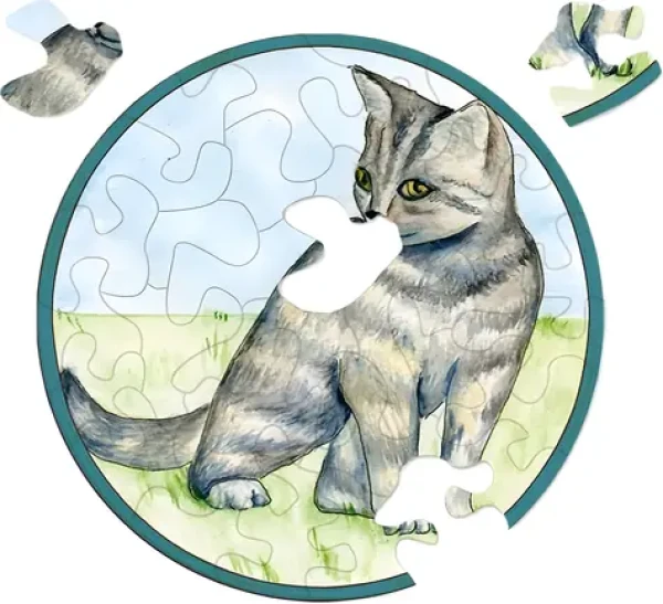 CURIOSI Kulaté puzzle Picoli: Kočka