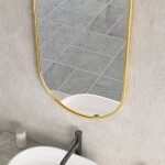 Erga Oval, oválné zrcadlo 45x90cm, zlatý rám, ERG-V01-OVAL-4590-GD