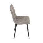 Židle jídelní, šedá látka cowboy, nohy černý kov