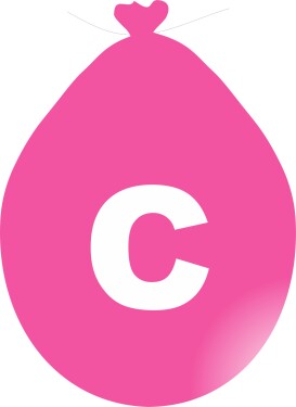 Balónek písmeno C růžové balonky.cz Balónek písmeno C růžové balonky.cz
