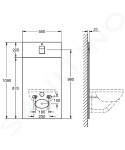 GROHE - Rapid SL Sanitární modul s nádržkou a tlačítkem, pro závěsné WC, chrom/měsíční bílá 39374LS0