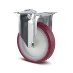 Tente Kolečko s červenou polyuretanovou obručí 80 mm,pevné 3001