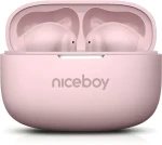 Niceboy Beans 5 PRO růžová / Bezdrátová sluchátka do uší / ANC / Bluetooth / IPX4 (100002204366)