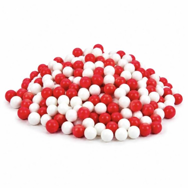 Cukrové perly SweetArt červené a bílé 5 mm (40 g)