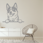 Samolepka Akita Inu Barva: fialová, Velikost: 60 x 58 cm