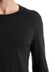 Pánské merino triko dlouhý rukáv ICEBREAKER Mens 200 Oasis LS Crewe, Black velikost: S