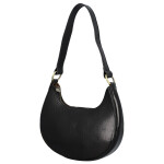 Luxusní dámská kožená kabelka na rameno Delami Vera Pelle Lanny, černá