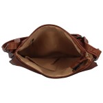 Trendy dámská koženková crossbody kabelka Gergana, coffee