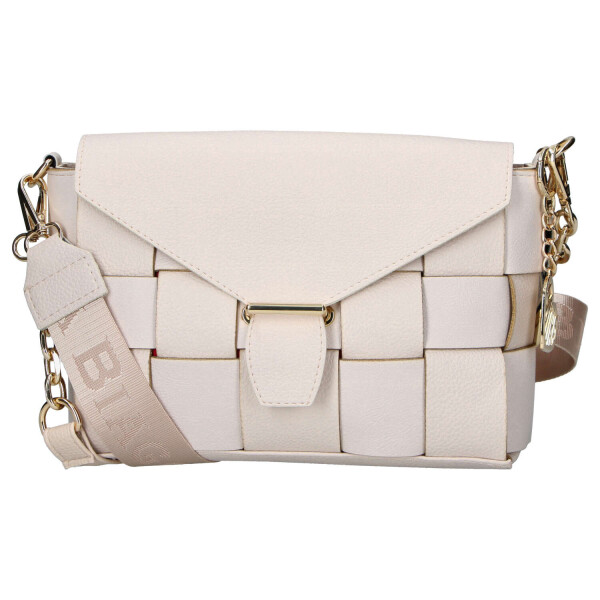 Stylová dámská koženková crossbody kabelka LB Pollina, béžová