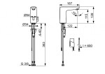 HANSA - Electra Elektronická umyvadlová baterie, bateriové napájení, Bluetooth, chrom 91002219
