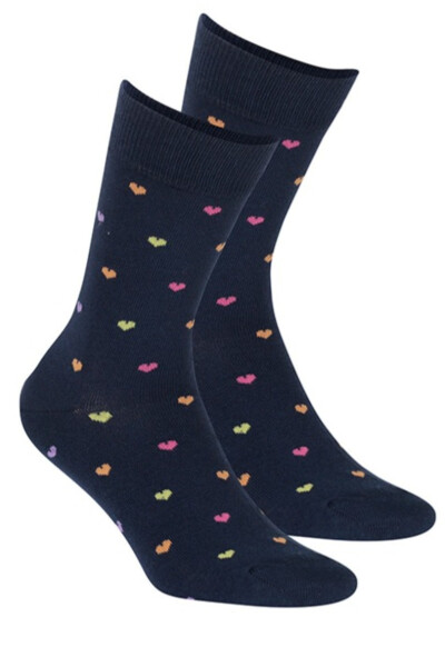 Vzorované pánské ponožky PERFECT MAN-CASUAL Námořnictvo 39/41