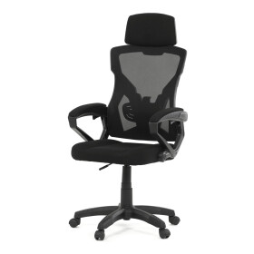 Kancelářská židle, výškově nastavitelná, černá látka, KA-R223 BK