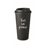TEXT NA PŘÁNÍ - černý termohrnek 475 ml