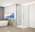 GELCO - TRINITY CHROM obdélníkový kout 800x1000 levý, matné sklo, GT5610-80ML-CH GT5610-80ML-CH