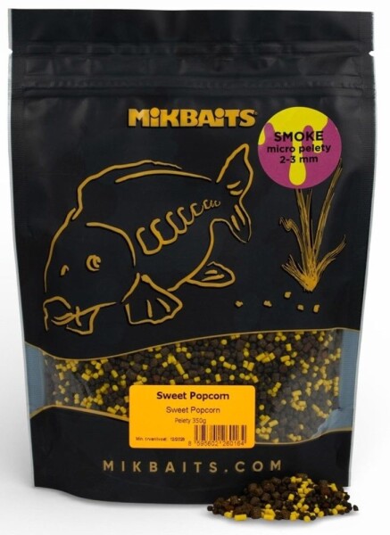 Mikbaits Smoke Micro pelety 2-3mm 350g - Sweet Popcorn,Mikbaits Smoke Micro pelety 2-3mm 350g - Sweet Popcorn