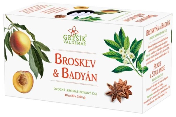 GrešíkBroskev & Badyán ovocný porcovaný čaj