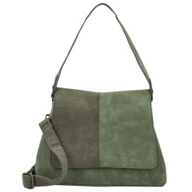 Trendy dámská koženková kabelka na rameno Lydia, tmavě zelená
