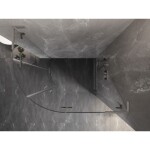 MEXEN/S - Lunar L sprchový kout čtvrtkruh křídlový pravá 100 x 70, transparent, nikl kartáčovaný 833L-100P-070L-97-00