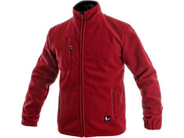 CXS OTAWA Pánská fleecová bunda červená 2XL 124000125096