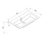 Mereo Siena, koupelnová skříňka s umyvadlem z litého mramoru 81 cm, černá mat CN441M