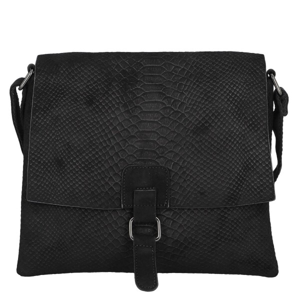 Dámská crossbody kabelka s hadím vzorem Geina, černá
