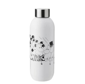Stelton Nerezová lahev Keep Cool White Moomin 750 ml, bílá barva, kov