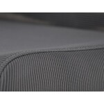 Židle kancelářská, tmavě šedá síťovina MESH, bílý plast, plastový kříž