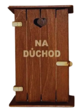 Morávek Pokladnička kadibudka dřevěná - Na důchod