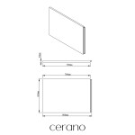 CERANO - Krycí boční panel vany Viola/Elisa - L/P - rovný - akrylát - bílá - 80x48 CER-710023