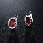 Náušnice Swarovski Elements Fiona Ruby, Červená