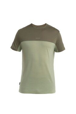 Pánské merino triko krátký rukáv ICEBREAKER Mens 125 Cool-Lite Sphere III SS Tee Colour Block, Lichen/Loden/Cb velikost: M