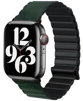 Beline Magnetic Pro černo-zelená / Pásek pro Apple Watch / 42/44/45/49mm / magnetický