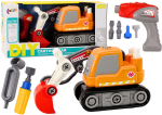 Mamido Šroubovací pásový bagr kreslený DIY oranžový