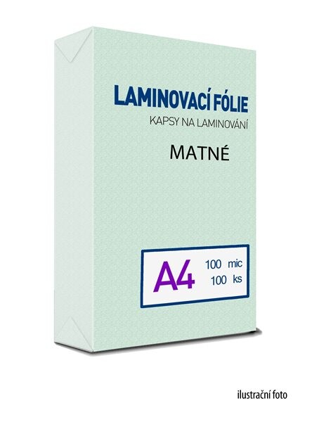 Laminovací fólie - A4, 2x100 mikronů, matná, 100 ks