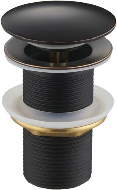 MEXEN - Zátka klik-klak bez přepadu, stará černá kulatá 79910-79