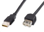 PremiumCord USB 2.0 kabel prodlužovací A-A 5m černá (kupaa5bk)