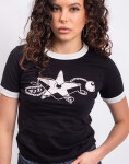 Tričko Carhartt WIP W' S/S Outlaw Star Ringer T-Shirt Black/Wax heavy stone wash