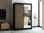 Šatní skříň Abi Lamelo 2 Barva korpusu: Černá, Rozměry: 250 cm