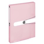 Box na spisy s gumičkou Herlitz easy orga A4, 4 cm, PP - transparent rose