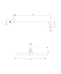 OMNIRES - SLIMLINE hlavová sprcha včetně ramena, o25 cm staro měď /CPB/ WGSET1CPB