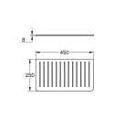 GROHE - Odkapávací deska 45x20 cm, černá 40872K00