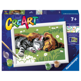 Ravensburger CreArt - Spící pes a kočka