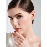 Náušnice s perlou a zirkony Ramona - motýl, Bílá