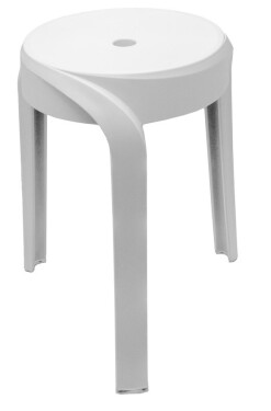 RIDDER - STAN koupelnová stolička, průměr 30cm, bílá A176101