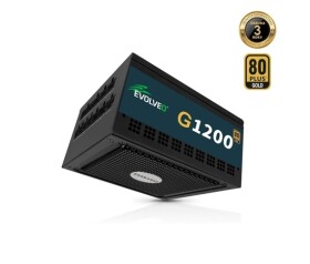 EVOLVEO G1200, zdroj 1200W, 80+ GOLD, ATX 3.1, aPFC, 140 mm ventilátor, plně modulární, záruka 3 roky, černý EDF_547266