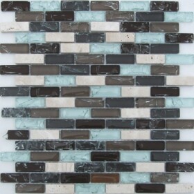 Mozaika 305x305x8mm, popraskané sklo, ICELAND BLUE CMOZ08L